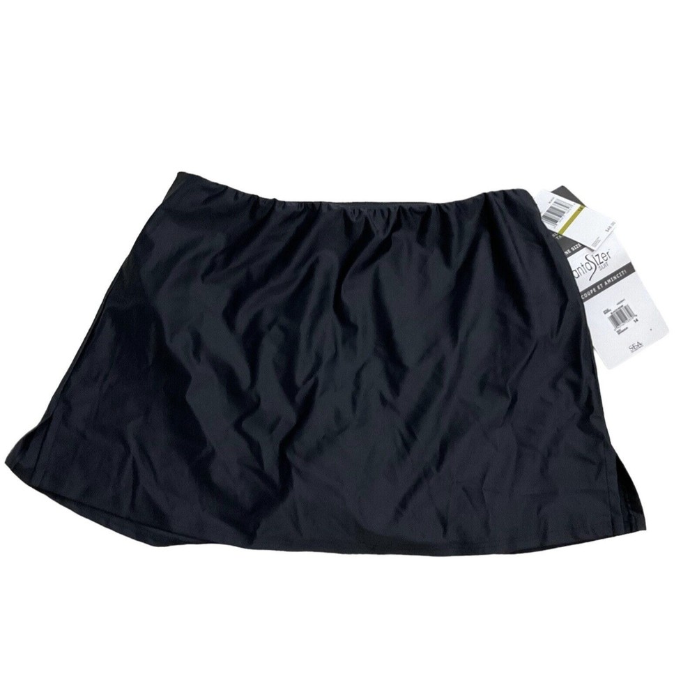 Fantasizer Suit Size 14 Bikini Bottom Swim Suit Solid Black (27-106)